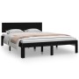 Estructura de cama madera maciza negra King Size 150x200 cm de vidaXL, Camas y somieres - Ref: Foro24-810504, Precio: 193,99 ...