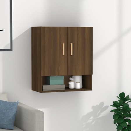 Oak brown plywood wall cabinet 60x31x70 cm by vidaXL, Lockers and storage cabinets - Ref: Foro24-817587, Price: 45,94 €, Disc...