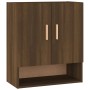 Oak brown plywood wall cabinet 60x31x70 cm by vidaXL, Lockers and storage cabinets - Ref: Foro24-817587, Price: 45,94 €, Disc...