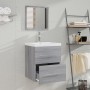 Armario de baño con espejo gris sonoma 41x38,5x48 cm de vidaXL, Muebles de baño - Ref: Foro24-820470, Precio: 40,05 €, Descue...