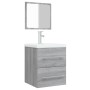 Armario de baño con espejo gris sonoma 41x38,5x48 cm de vidaXL, Muebles de baño - Ref: Foro24-820470, Precio: 40,05 €, Descue...