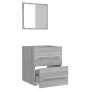 Armario de baño con espejo gris sonoma 41x38,5x48 cm de vidaXL, Muebles de baño - Ref: Foro24-820470, Precio: 40,05 €, Descue...