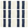 Chindi striped placemats 6 pcs blue white 30x45 cm by vidaXL, Placemats - Ref: Foro24-134026, Price: 19,67 €, Discount: %