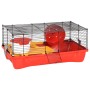 Jaula para hámster polipropileno y metal roja 58x32x36 cm de vidaXL, Jaulas y habitáculos para animales pequeños - Ref: Foro2...