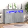 Sideboard with Sonoma grey LED lights 115.5x30x75 cm by vidaXL, Sideboards - Ref: Foro24-815733, Price: 120,03 €, Discount: %