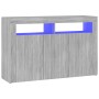 Sideboard with Sonoma grey LED lights 115.5x30x75 cm by vidaXL, Sideboards - Ref: Foro24-815733, Price: 120,03 €, Discount: %