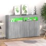 Sideboard with Sonoma grey LED lights 115.5x30x75 cm by vidaXL, Sideboards - Ref: Foro24-815733, Price: 120,03 €, Discount: %