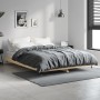 Estructura de cama madera de ingeniería roble Sonoma 135x190 cm de vidaXL, Camas y somieres - Ref: Foro24-832184, Precio: 98,...