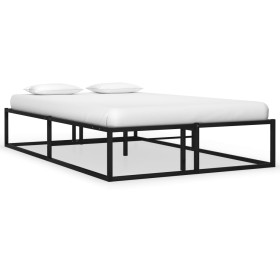 Black metal bed frame 120x200 cm by vidaXL, Beds and slatted bases - Ref: Foro24-324787, Price: 118,56 €, Discount: %