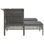 Set de muebles de jardín 5 pzas y cojines ratán sintético gris de vidaXL, Conjuntos de jardín - Ref: Foro24-319664, Precio: 3...