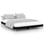 Black engineered wood bed frame 160x200 cm by vidaXL, Beds and slatted bases - Ref: Foro24-832022, Price: 127,24 €, Discount: %