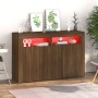 Sideboard mit LED-Leuchten Eiche braun 115,5x30x75 cm von vidaXL, Sideboards - Ref: Foro24-815734, Preis: 80,02 €, Rabatt: %