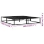 Estructura de cama de metal negra 140x200 cm de vidaXL, Camas y somieres - Ref: Foro24-324788, Precio: 113,23 €, Descuento: %