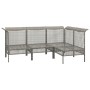 Set de muebles de jardín 4 pzas y cojines ratán sintético gris de vidaXL, Conjuntos de jardín - Ref: Foro24-319665, Precio: 1...