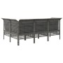 Set de muebles de jardín 4 pzas y cojines ratán sintético gris de vidaXL, Conjuntos de jardín - Ref: Foro24-319665, Precio: 1...