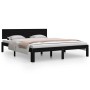 Estructura de cama de madera maciza de pino negro 160x200 cm de vidaXL, Camas y somieres - Ref: Foro24-810509, Precio: 196,99...