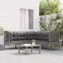 5-teiliges Gartenmöbel-Set und graue synthetische Rattankissen von vidaXL, Gartensets - Ref: Foro24-319666, Preis: 320,99 €, ...