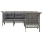 5-piece garden furniture set and gray synthetic rattan cushions by vidaXL, Garden sets - Ref: Foro24-319666, Price: 320,99 €,...