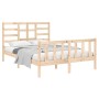 Solid wood bed frame 140x190 cm by vidaXL, Beds and slatted bases - Ref: Foro24-3105905, Price: 119,92 €, Discount: %