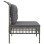 Central garden sofa with gray synthetic rattan cushion by vidaXL, Garden sets - Ref: Foro24-319667, Price: 67,54 €, Discount: %