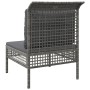 Central garden sofa with gray synthetic rattan cushion by vidaXL, Garden sets - Ref: Foro24-319667, Price: 67,54 €, Discount: %