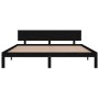 Black solid wood bed frame Supe King 180x200 cm by vidaXL, Beds and slatted bases - Ref: Foro24-810514, Price: 185,99 €, Disc...