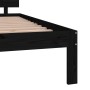 Black solid wood bed frame Supe King 180x200 cm by vidaXL, Beds and slatted bases - Ref: Foro24-810514, Price: 185,99 €, Disc...