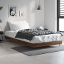 Oak brown engineered wood bed frame 90x190 cm by vidaXL, Beds and slatted bases - Ref: Foro24-832204, Price: 68,46 €, Discoun...