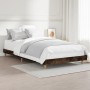 Smoked oak engineered wood bed frame 90x190 cm by vidaXL, Beds and slatted bases - Ref: Foro24-832098, Price: 79,99 €, Discou...