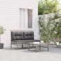 Zentrale Gartensofas mit Kissen, 2 Einheiten, graues synthetisches Rattan von vidaXL, Gartensets - Ref: Foro24-319668, Preis:...