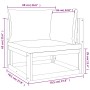 Modulares Ecksofa 2 Stk. Kissen aus Akazienholz und hellgrauen Kissen von vidaXL, Modulare Sofas für den Außenbereich - Ref: ...