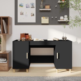 Black plywood desk 140x50x75 cm by vidaXL, Desks - Ref: Foro24-812763, Price: 111,05 €, Discount: %