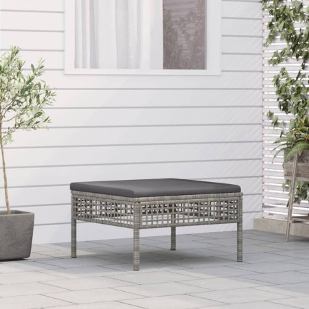 Garden stool with gray synthetic rattan cushion by vidaXL, Garden sets - Ref: Foro24-319669, Price: 51,32 €, Discount: %