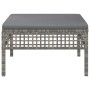 Garden stool with gray synthetic rattan cushion by vidaXL, Garden sets - Ref: Foro24-319669, Price: 51,32 €, Discount: %