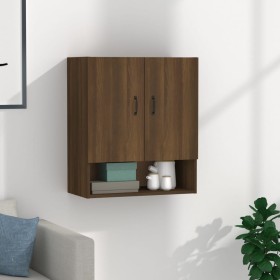 Oak brown plywood wall cabinet 60x31x70 cm by vidaXL, Lockers and storage cabinets - Ref: Foro24-817590, Price: 63,85 €, Disc...