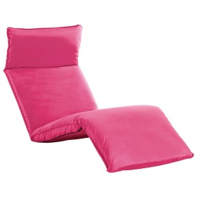 Tumbona plegable de tela Oxford rosa de vidaXL, Tumbonas - Ref: Foro24-316047, Precio: 110,88 €, Descuento: %