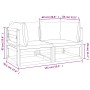 Modular corner sofas 2 units acacia wood with light gray cushions by vidaXL, Modular outdoor sofas - Ref: Foro24-360008, Pric...