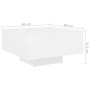 Mesa de centro madera contrachapada blanco 60x60x31,5 cm de vidaXL, Mesas de centro - Ref: Foro24-806885, Precio: 44,03 €, De...