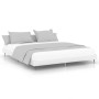 White engineered wood bed frame 160x200 cm by vidaXL, Beds and slatted bases - Ref: Foro24-832229, Price: 101,49 €, Discount: %