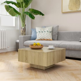 Oak Sonoma plywood coffee table 60x60x31.5 cm by vidaXL, Coffee table - Ref: Foro24-806888, Price: 45,99 €, Discount: %