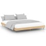 Estructura de cama madera de ingeniería roble Sonoma 160x200 cm de vidaXL, Camas y somieres - Ref: Foro24-832232, Precio: 128...