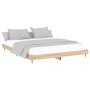 Estructura de cama madera de ingeniería roble Sonoma 160x200 cm de vidaXL, Camas y somieres - Ref: Foro24-832232, Precio: 128...