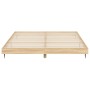 Estructura de cama madera de ingeniería roble Sonoma 160x200 cm de vidaXL, Camas y somieres - Ref: Foro24-832232, Precio: 128...