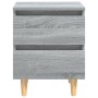 Bedside table with solid gray Sonoma wood legs 40x35x50 cm by vidaXL, Nightstands - Ref: Foro24-813124, Price: 46,69 €, Disco...