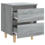 Bedside table with solid gray Sonoma wood legs 40x35x50 cm by vidaXL, Nightstands - Ref: Foro24-813124, Price: 46,69 €, Disco...