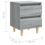 Bedside table with solid gray Sonoma wood legs 40x35x50 cm by vidaXL, Nightstands - Ref: Foro24-813124, Price: 46,69 €, Disco...