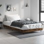 Smoked oak engineered wood bed frame 90x190 cm by vidaXL, Beds and slatted bases - Ref: Foro24-832306, Price: 78,86 €, Discou...