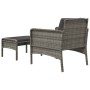 Set de muebles de jardín 2 pzas cojines ratán sintético gris de vidaXL, Conjuntos de jardín - Ref: Foro24-319679, Precio: 122...