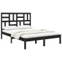 Estructura de cama madera maciza negra 120x190 cm de vidaXL, Camas y somieres - Ref: Foro24-3105924, Precio: 155,55 €, Descue...