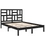 Estructura de cama madera maciza negra 120x190 cm de vidaXL, Camas y somieres - Ref: Foro24-3105924, Precio: 155,55 €, Descue...